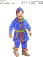 Tegning av samegutt 2005
